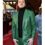 Jack Harlow Blazer Green Mens Leather Jacket - Image 3