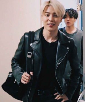 Jimin-BTS-Black-Biker-Leather-Jacket