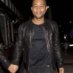 John Legend and Chrissy Teigen Couple Black Leather Jackets - Image 2