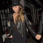 John Legend and Chrissy Teigen Couple Black Leather Jackets - Image 3