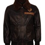 Jumanji-2-Nick-Jonas-Brown-Leather-Jacket