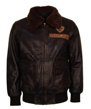 Jumanji-2-Nick-Jonas-Brown-Leather-Jacket