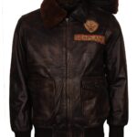 Jumanji 2 Nick Jonas Brown Leather Jacket - Image 4