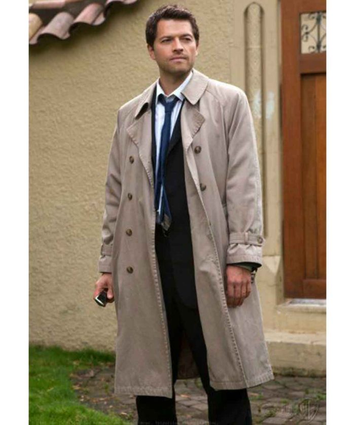 Misha Collins Supernatural Castiel Light Brown Trench Coat