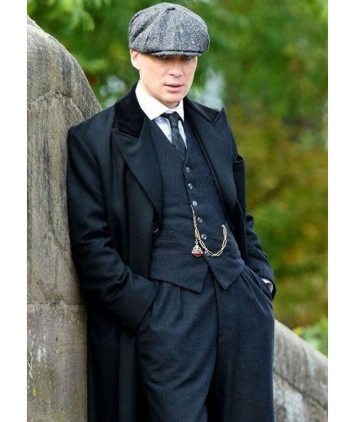 Manteau Long En Laine Thomas Shelby - Trench Peaky Blinders Pour Homme Avec Chapeau Offert