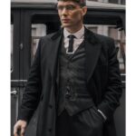 Cillian Murphy Peaky Blinders Black Trench Thomas Shelby Coat