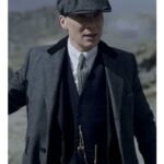 Peaky Blinders Thomas Shelby Grey Wool Coat Outfit on Sale free shipping worldwide
