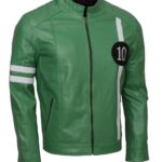Ryan Kelley Alien Swarm Green Leather Ben 10 Jacket