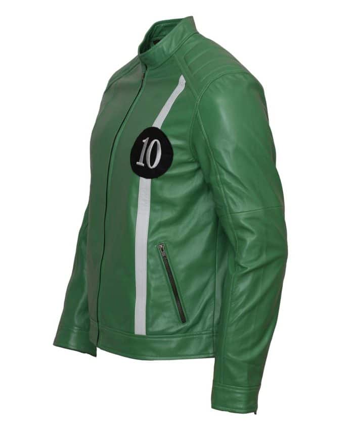 Alien Swarm Ben 10 Leather Jacket Green - Jackets Junction