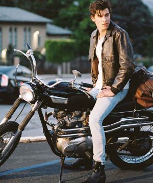 Shawn-Mendes-Senorita-Brown-Bomber-Jacket