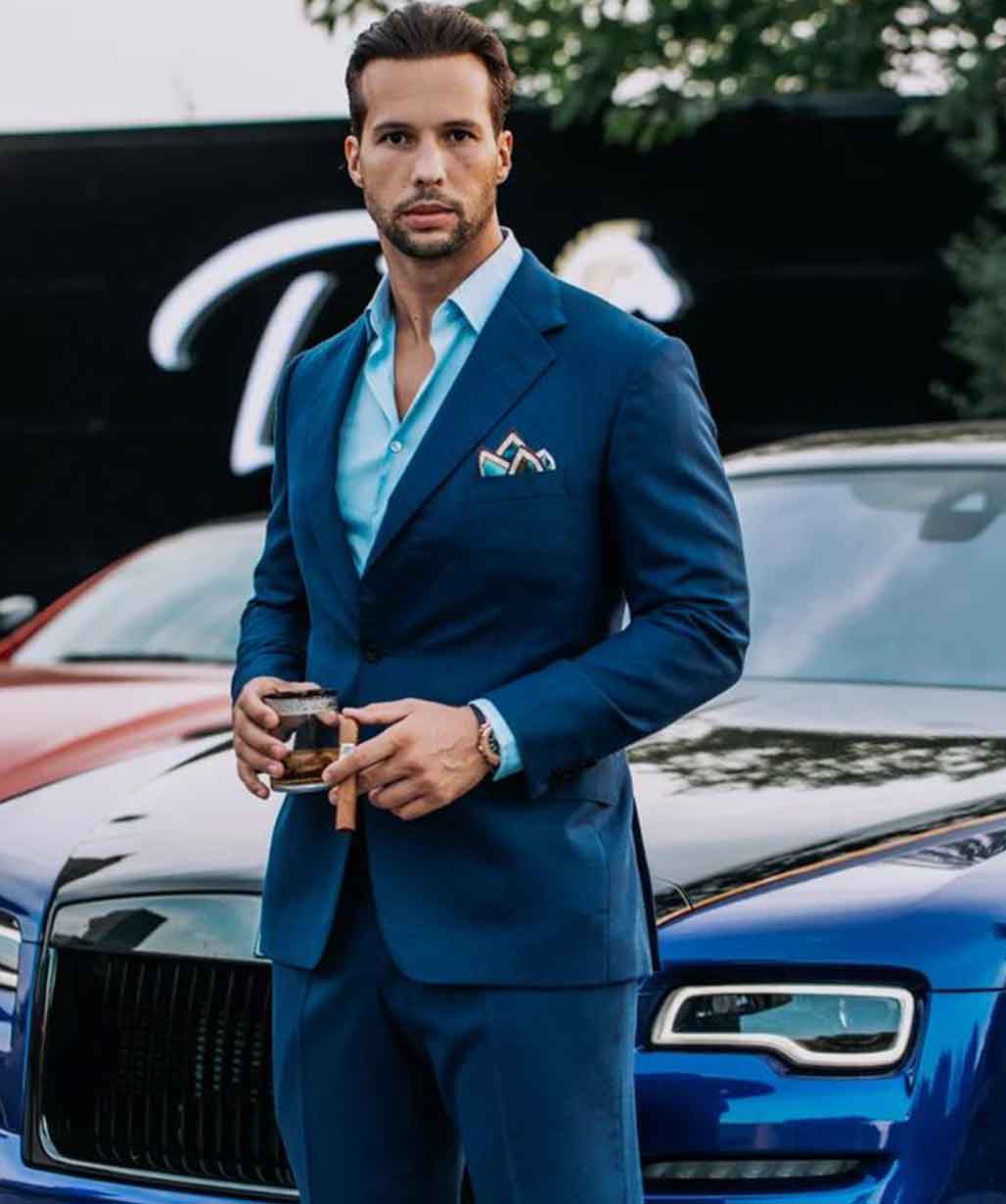 Tristan Tate Blue Suit