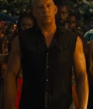 Vin Diesel Fast X 2023 Dominic Toretto Black Denim Vest