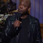 Dave Chappelle Black Biker Leather Jacket - Image 3