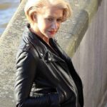 Helen Mirren Black Biker Leather Jacket - Image 3