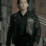 Jungkook Black Biker Leather Jacket - Image 2
