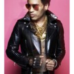 Black Motorcycle Lenny Kravitz Leather Jacket - Image 1
