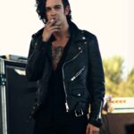 Matty Healy Black Motorcycle Leather Jacket - Image 2