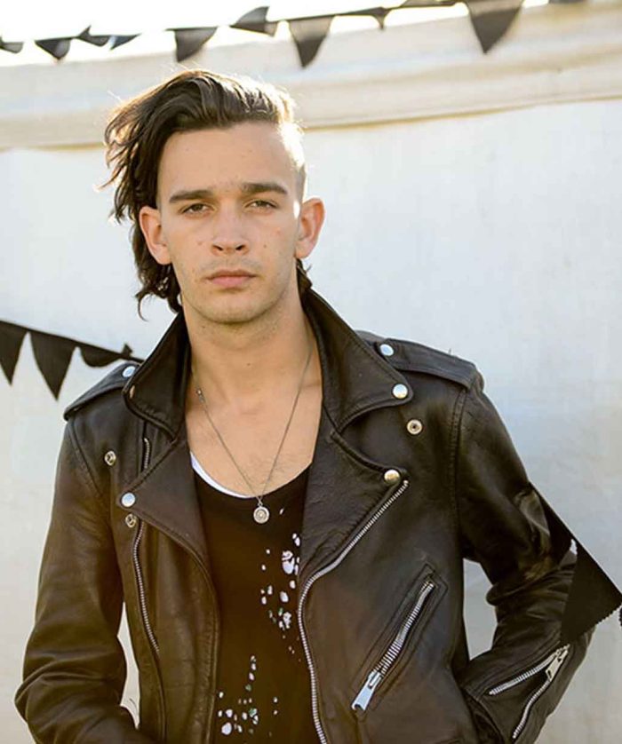 Matty Healy Black Motorcycle Leather Jacket