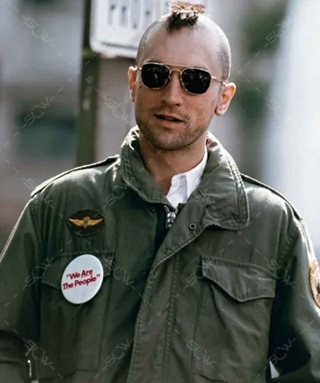 Travis Bickle Green Taxi Driver Jacket USA Leather Factory