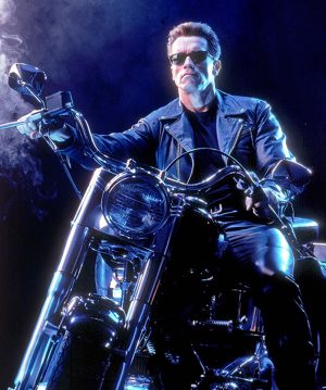 Arnold Schwarzenegger Terminator 2 Leather Jacket For Sale