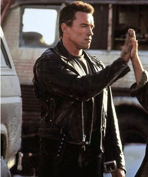 Arnold Schwarzenegger Terminator 2 Leather Jacket - Image 2