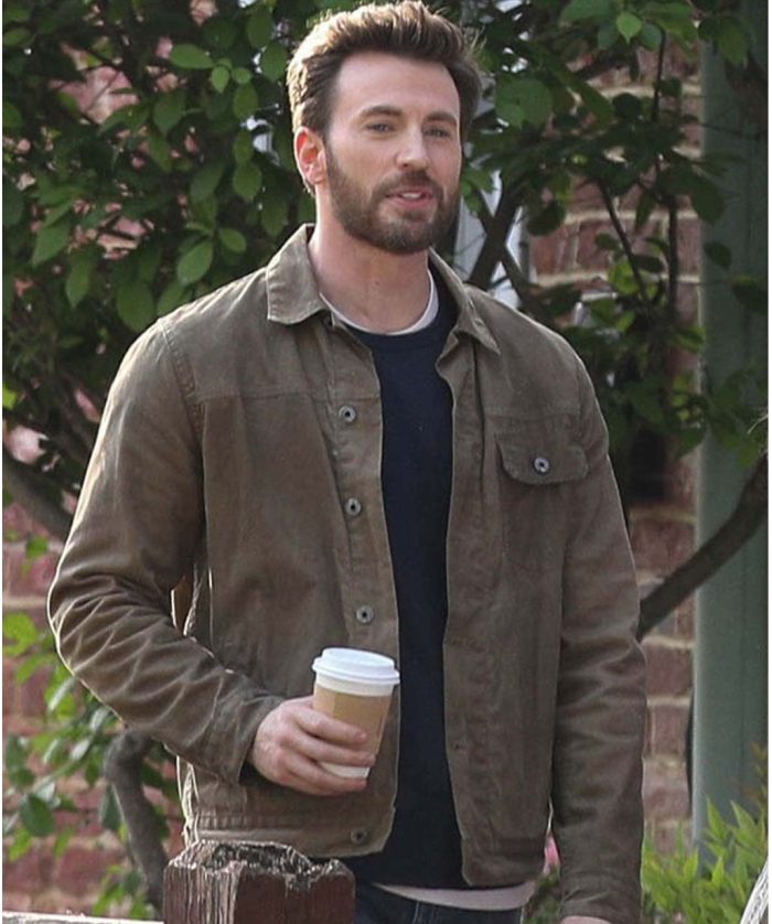 Cole Turner Chris Evans Ghosted Brown Cotton Jacket