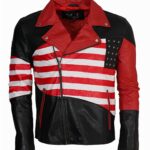 Easy Rider Men America Flag Leather Jacket