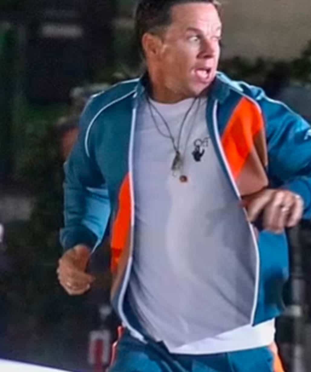 Huck-Dembo-movie-Me-Time-2022-Mark-Wahlberg-Blue-Tracksuit