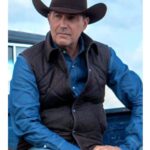 Kevin Costner John Dutton Yellowstone Quilted Brown Vest