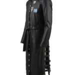 PUBG Black Hooded Leather Trench Coat