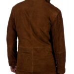 Robert Taylor Sheriff Longmire Brown Suede Leather Coat Sale free shipping