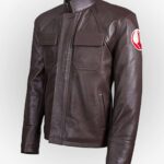 Star Wars The Last Jedi Poe Dameron Brown Leather Jacket For Men Sale UK USA and Australia