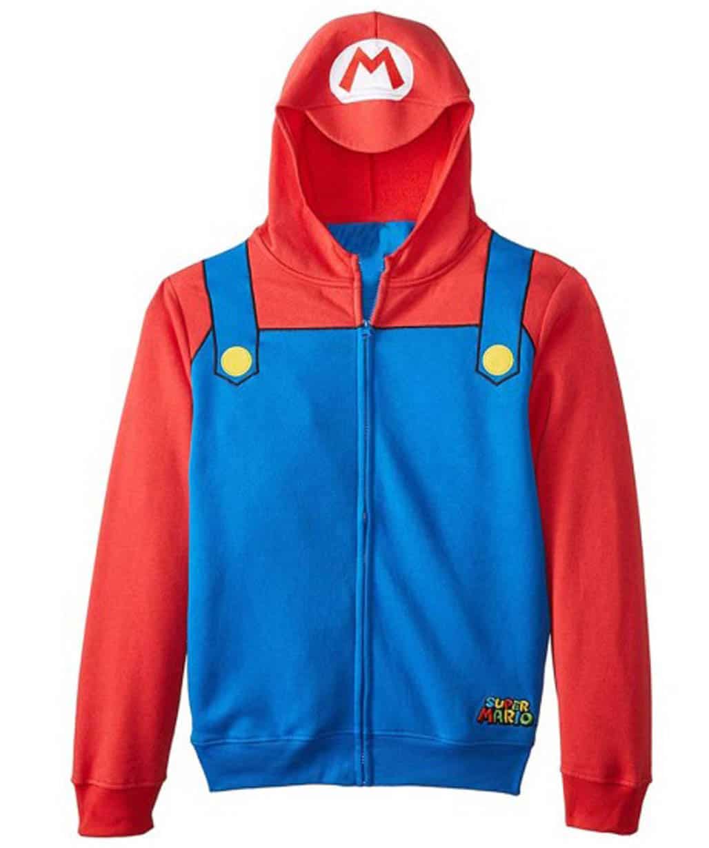 vendedor heno juicio Super Mario Bros Hoodie Red and Blue - USA Leather Factory