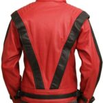 Michael Jackson Thriller Red Leather Jacket Costume for Men USA online