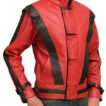 Michael Jackson Thriller Red Leather Jacket Costume for Men USA