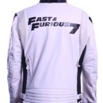 Vin Diesel Fast And Furious 7 Racing White Jacket for Men