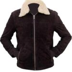 Walking Dead Rick Grimes Brown Suede Leather Jacket Sale USA
