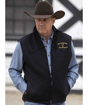Kevin Costner Yellowstone John Dutton Black Vest