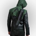 Stephen Amell Green Arrow Hooded Jacket Costume online usa sale