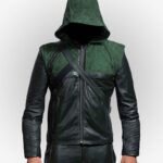 Stephen Amell Green Arrow Hooded Jacket Costume online