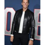 80 for Brady Tom Brady Black Leather Jacket