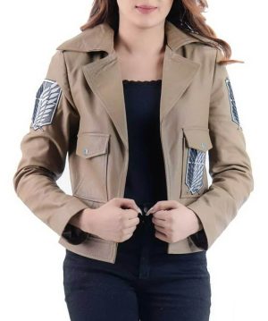 Attack On Titan Survey Corps Women Leather Jacket