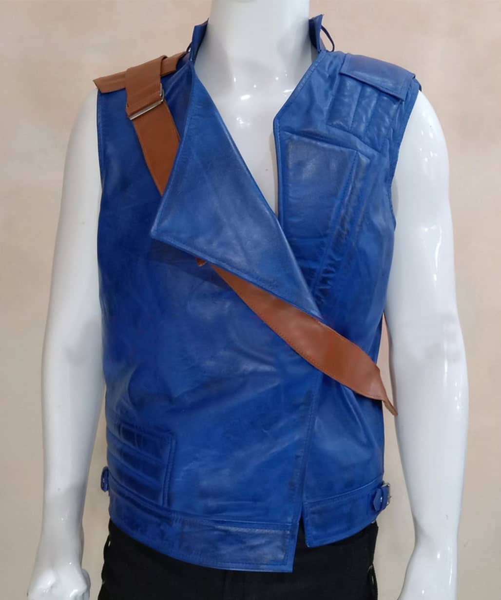 Cameron-Monaghan-Star-Wars-Jedi-Survivor-Blue-Leather-Vest-Jacket-Costume