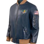 Leon S Kennedy Resident Evil 4 Remake Blue Jacket - Image 5
