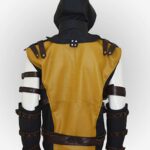 Mortal Kombat X Scorpion Leather Jacket with Hood - Image 3