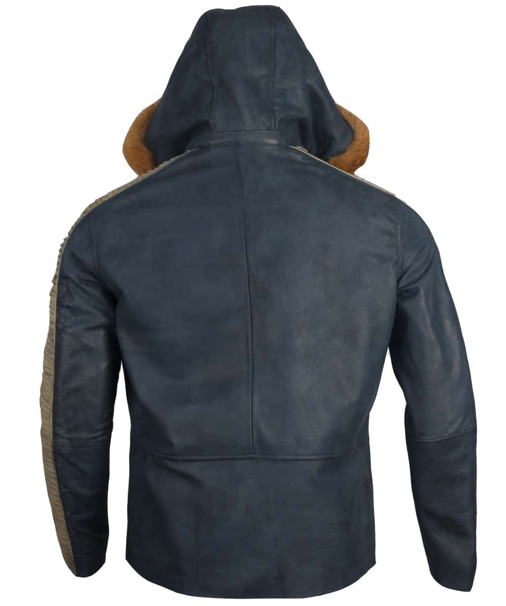 Star Wars Rogue One Diego Luna Blue Leather Jacket
