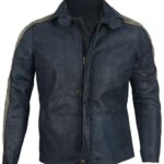 Star Wars Rogue One Diego Luna Blue Leather Jacket men women