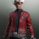 Western Cowboy PUBG Red Leather Jacket