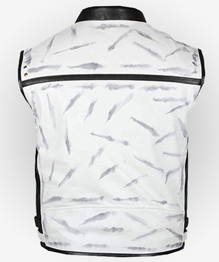 Han Solo Star Wars Story White Leather Vest Sale USA