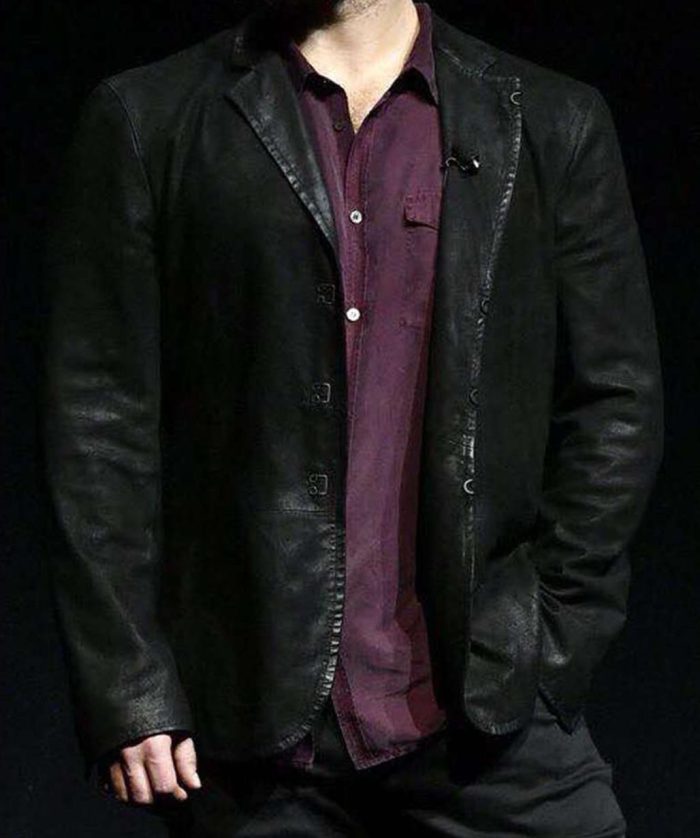 Henry Cavill Black Leather Blazer Jacket